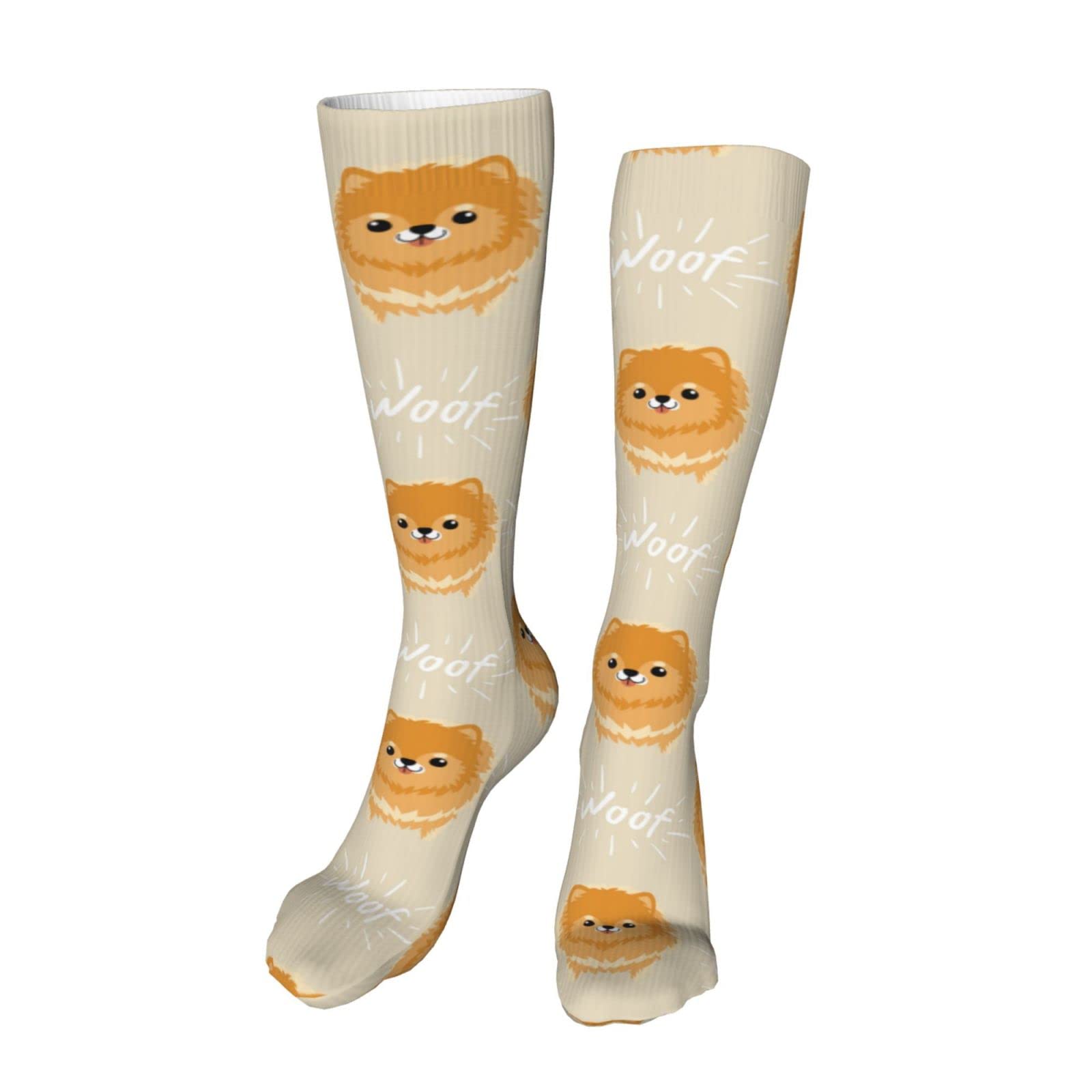 Women's Knee High Socks with Cute Dachshund Print - Comfortable Cotton Blend Socks for Women - Perfect for Pet Lovers, Casual Wear & Athletic Activities