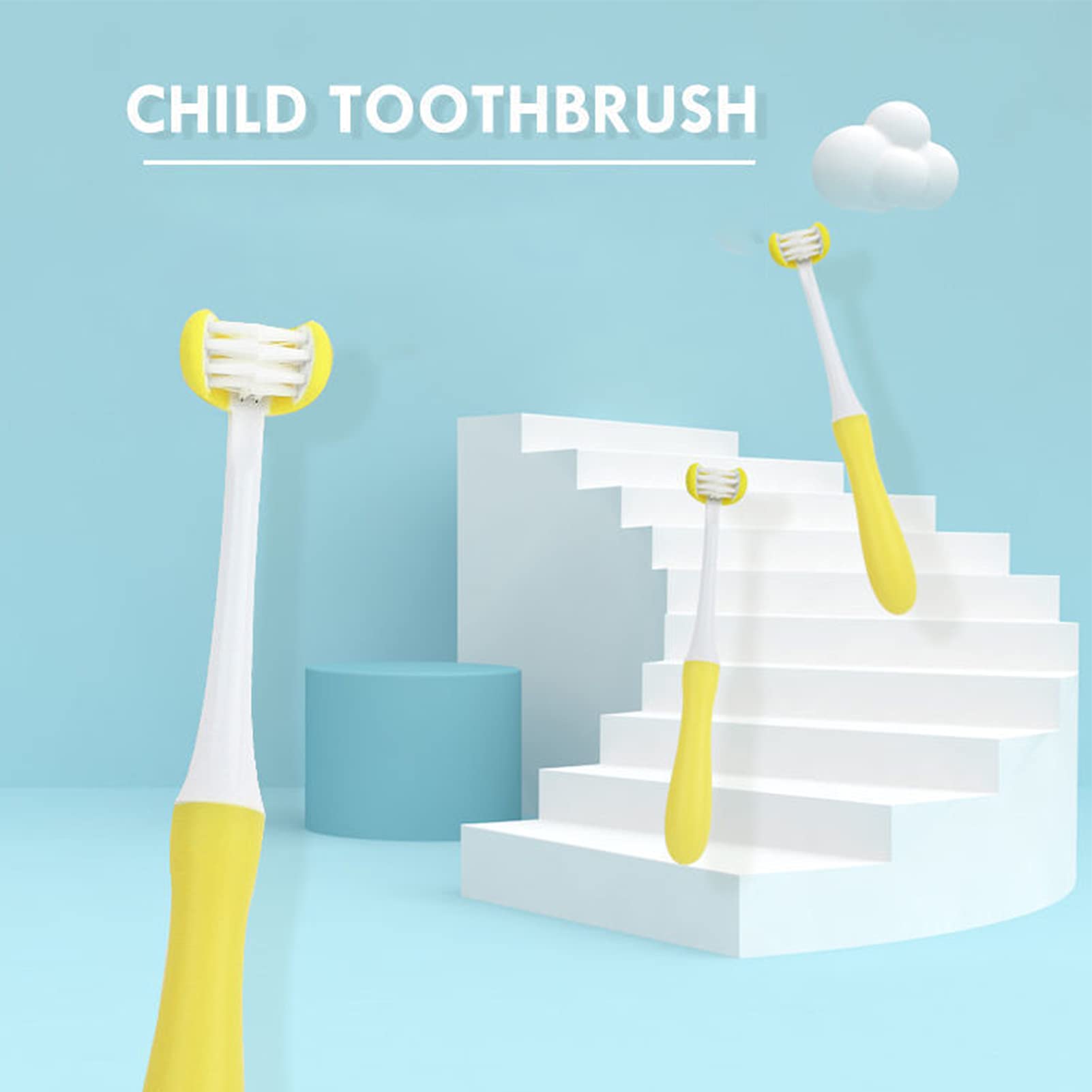 Orbital U-Shaped Kids Toothbrush for 5-12 Years Old - 360° Full Teeth Cleaning, Whitening & Strengthening - Soft Bristles for Gentle Oral Care - Perfect for Morning & Night Routine, Travel, and School Use