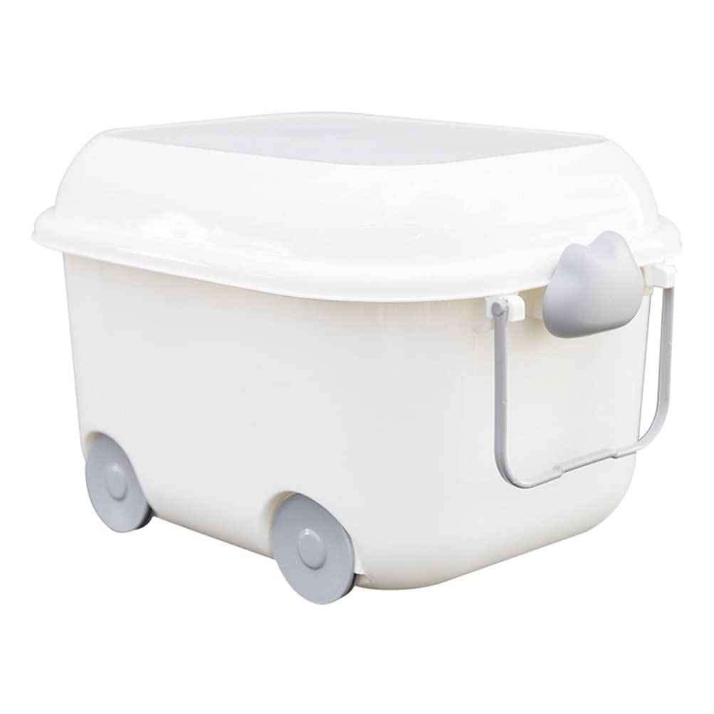 Plastic Storage Bin - Car-Shaped Toy Organizer with Wheels for Kids Room & Playroom | Durable Cloth Box Storage Container for Home Organization & Toy Sorting
