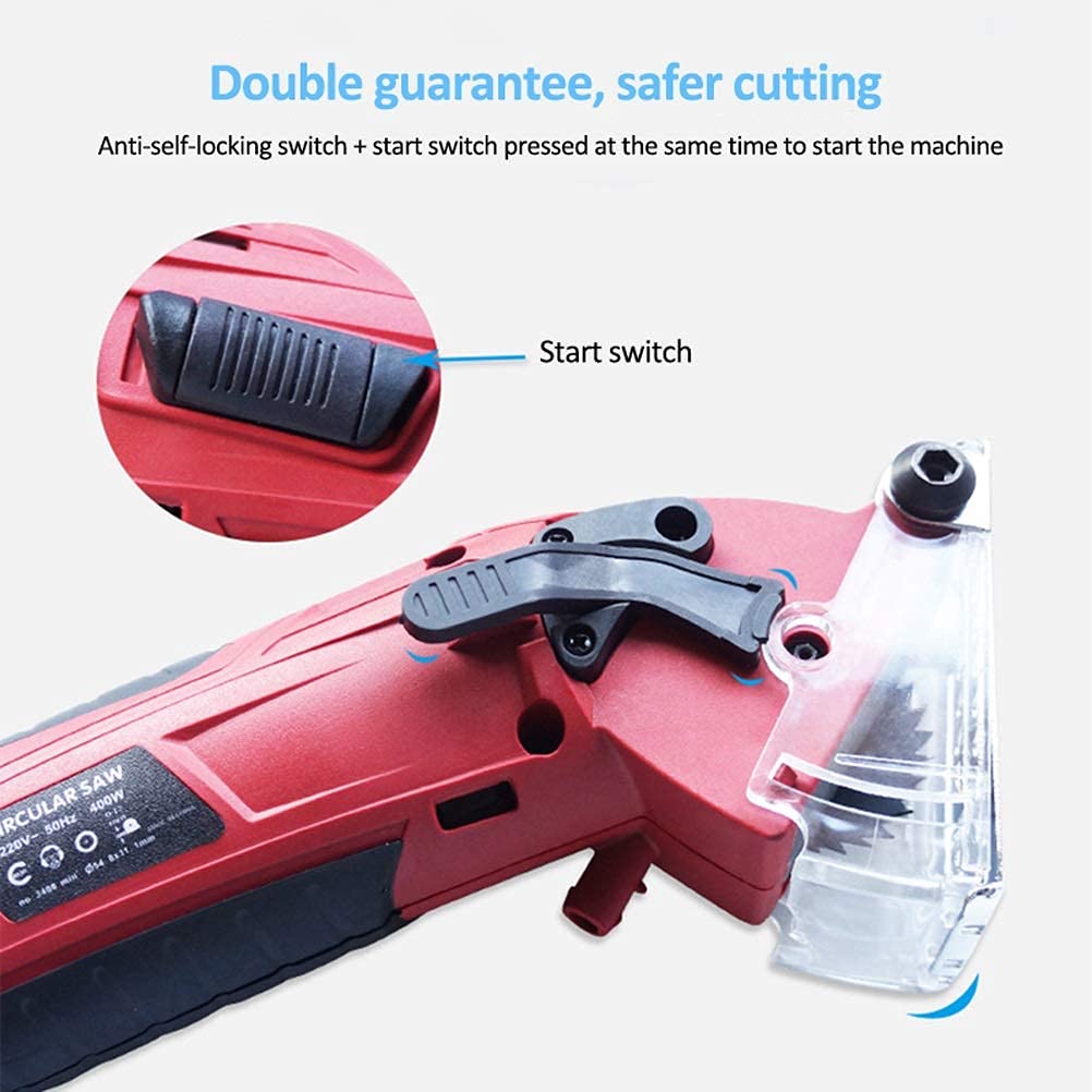 400W Mini Electric Circular Saw - Portable Metal Chain Saw for Woodworking, DIY & Home Projects | Cutting Machine for Wood, Metal & Plastic | Perfect for Crafting, Renovation & Construction