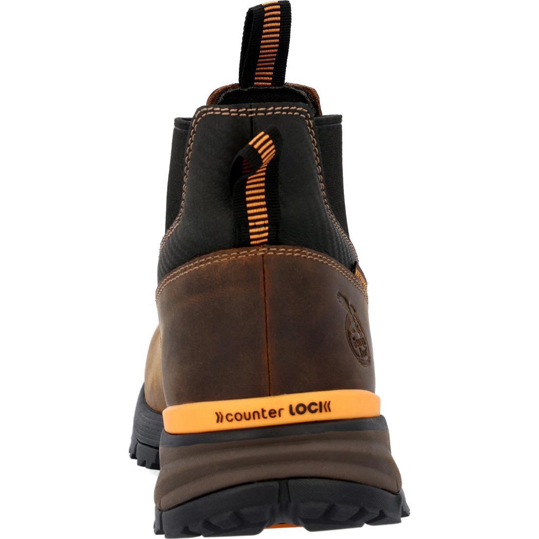 Waterproof Chelsea Work Boots for Men - Slip Resistant Safety Shoes for Construction & Outdoor Work - Comfortable & Durable Work Boots for Winter, Hiking & Heavy Duty Jobs
