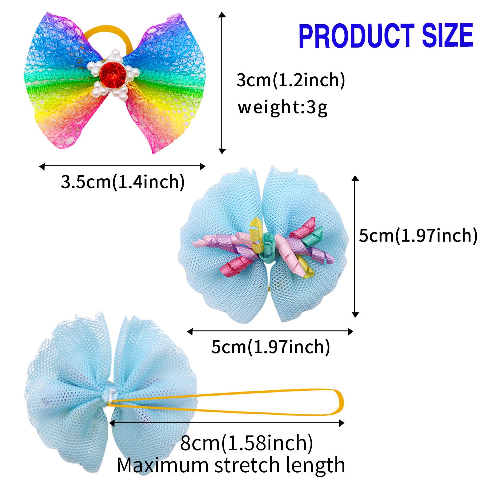 100pcs Dog Hair Bows - Small Pet Grooming Accessories for Yorkie & Puppy - Party & Daily Use