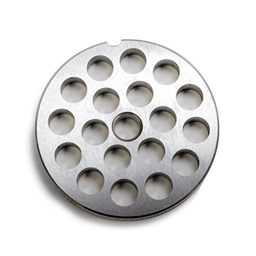 Premium #22 Stainless Steel Meat Grinder Plate (1/2 Inch) for Sausage Maker - Heavy Duty Grinding Disc for Beef, Pork & Game Meat - Perfect for Home Kitchen & Commercial Use