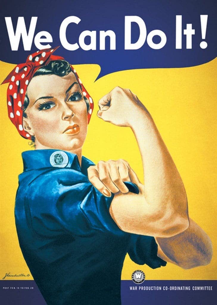 We Can Do It! Vintage Motivational Maxi Poster - Multi-Color Wall Art for Home, Office & Classroom Decor - Inspirational Poster for Women Empowerment & Workspace Motivation