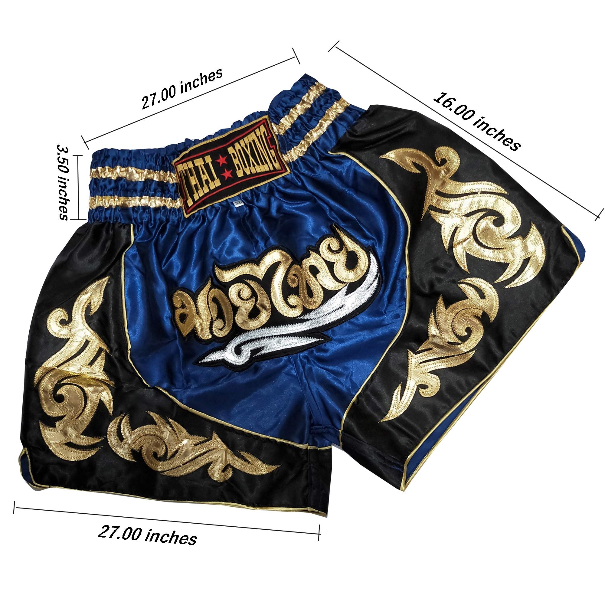 Muay Thai Shorts for Men & Women - Kickboxing, MMA, Cage Fighting & Training - Breathable Boxing Wear for Gym, Workout & Martial Arts | Ideal for Muay Thai, Kickboxing & Fitness Training