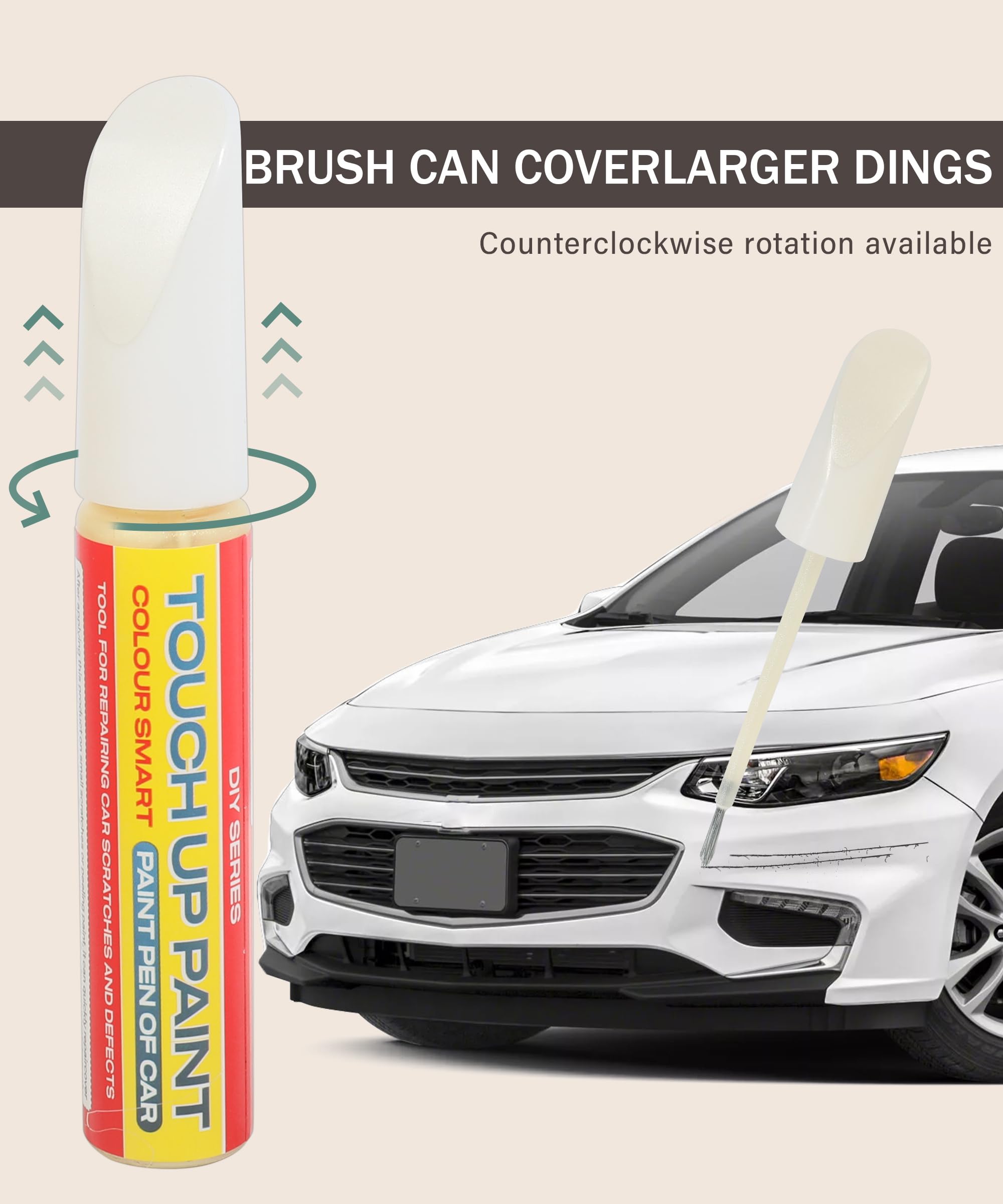RACOONA Car Touch Up Paint Pen - Auto Scratch Repair Kit for Cars, Trucks & SUVs | Easy to Use Paint Repair Pen for Scratches, Chips & Dents | Perfect for DIY Car Paint Touch Up (Pearl White) | Ideal for Parking Lot Scratches, Door Dings & Minor Collision Repairs