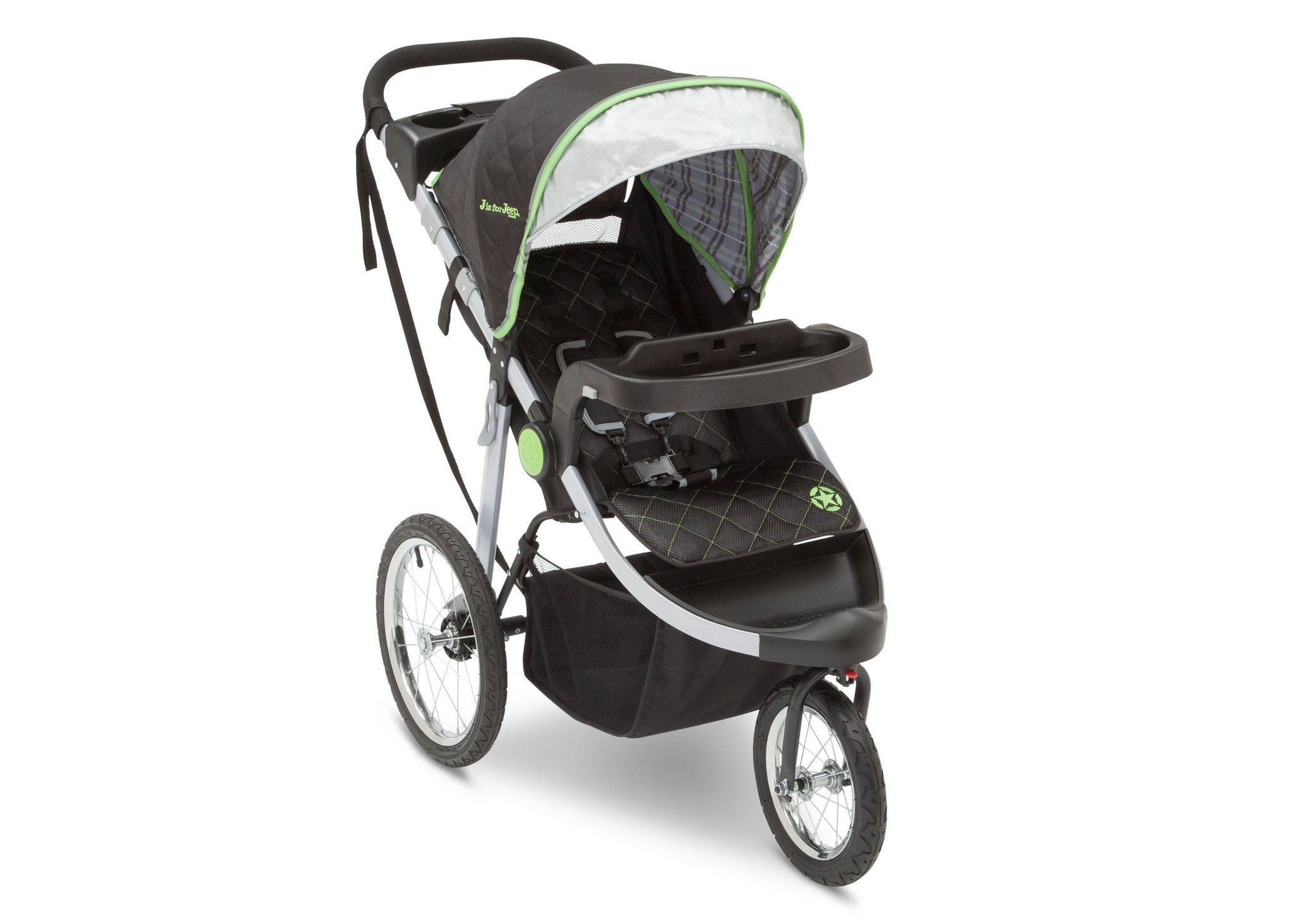 J is for Jeep® Brand All-Terrain Jogging Stroller for Cross-Country Running - Perfect for Outdoor Adventures, Trail Jogging & Family Walks