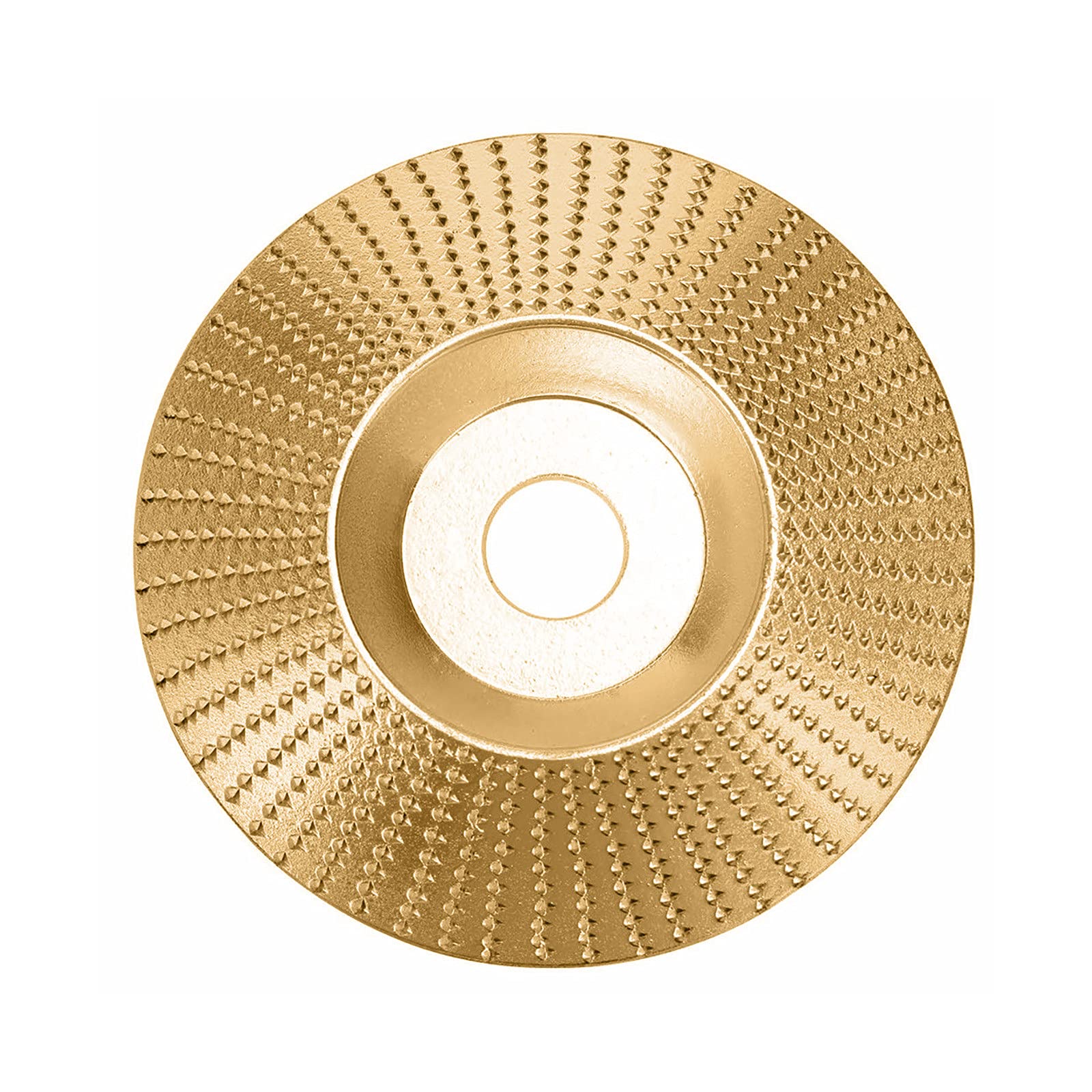 100mm Wood Sanding Wheel for Angle Grinder - Carbide Grinding Disc for Shaping, Carving & Woodworking - Perfect for DIY Projects, Furniture Making & Metal Fabrication (Gold, One Size)