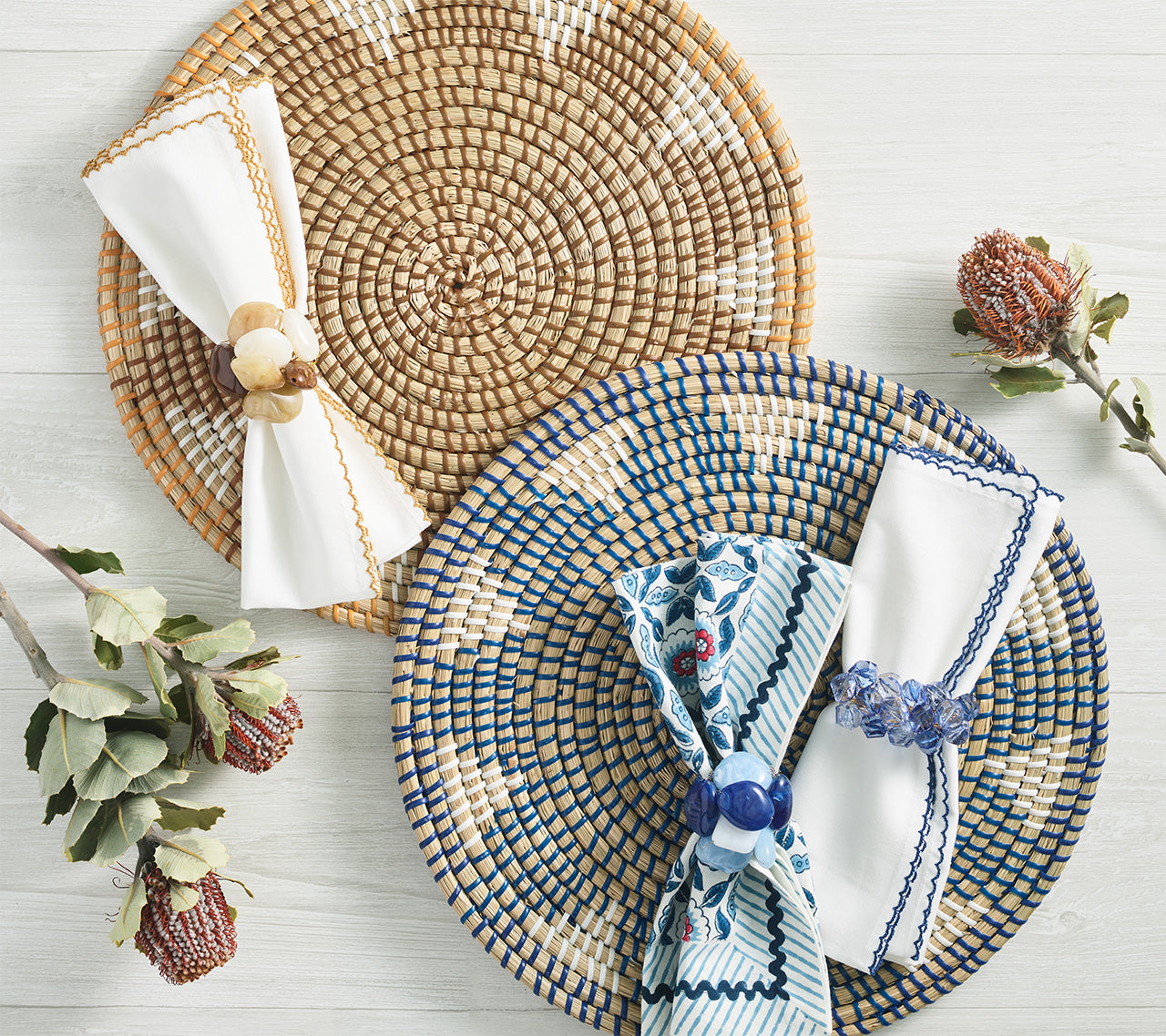Premium Majorelle Placemats Set of 4 - Waterproof & Heat-Resistant Table Mats for Dining, Kitchen, and Outdoor Use - Elegant Home Decor for Parties & Everyday Meals