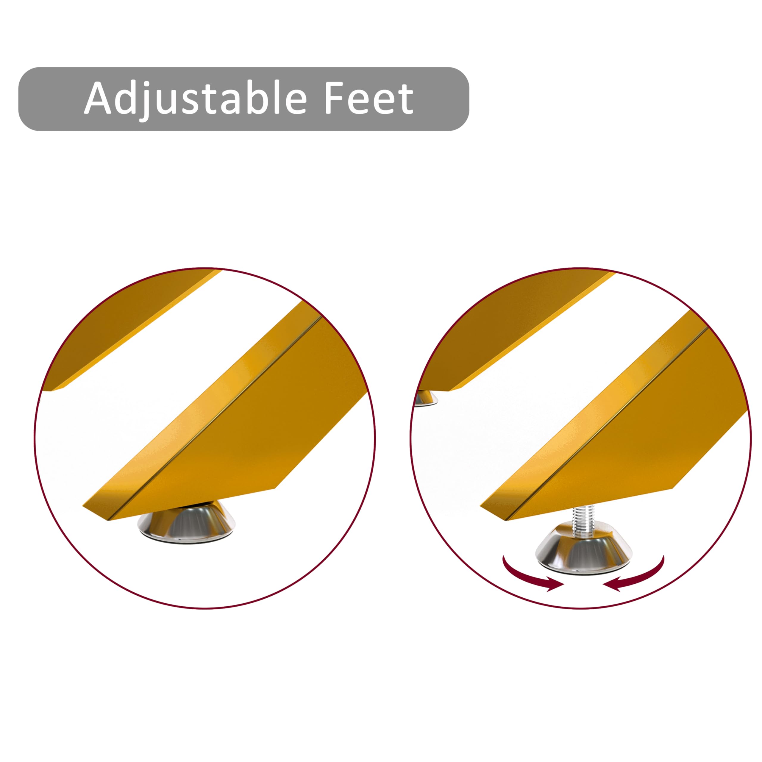 Modern Glass Gold Coffee Table Set of 2 - 47.2 Inch Clear Center Cocktail Tables with Stainless Steel Legs - Living Room, Lounge & Office Side/End Tables (Gold, 2-Piece Set) for Home Decor & Entertaining
