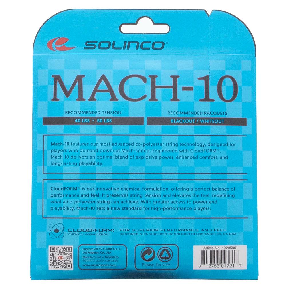 Mach 10 Tennis String - High Performance Tennis Racket Strings for Competitive Play | Perfect for Professional & Recreational Tennis Players