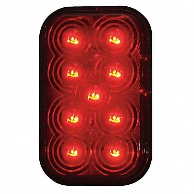 9 LED Red Rectangle Stop/Turn/Tail Lights - Durable Brake Lights for Trucks, Trailers & Motorcycles (Perfect for Night Driving & Safety)