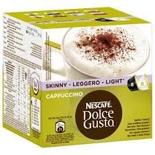 Nescafe Dolce Gusto Skinny Cappuccino Coffee Pods - 16 Count (Pack of 2) - Perfect for Home & Office Coffee Breaks