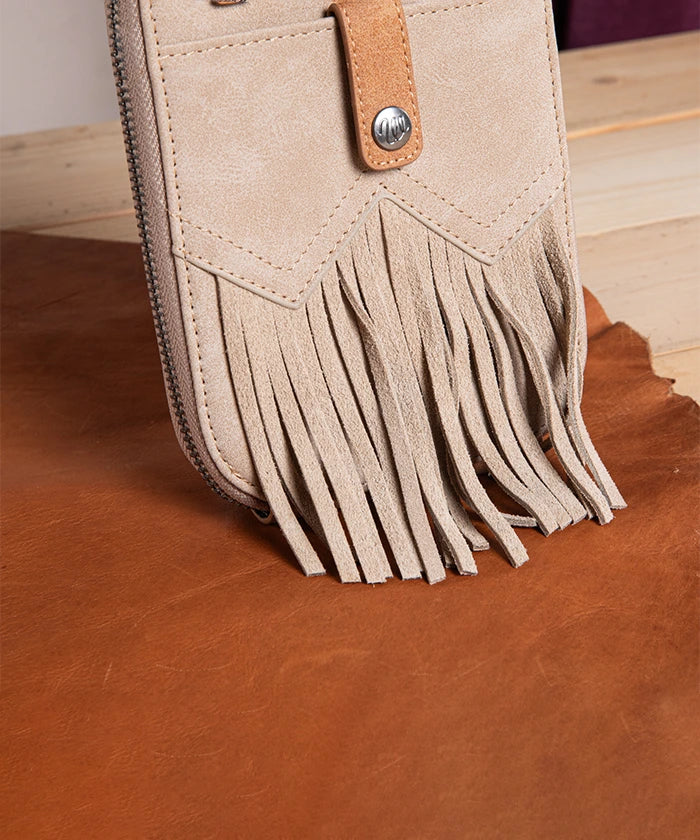 Wrangler Fringe Western Mini Crossbody Bag for Women - Stylish Cowgirl Purse with Adjustable Strap - Perfect for Concerts, Rodeos & Country Music Festivals
