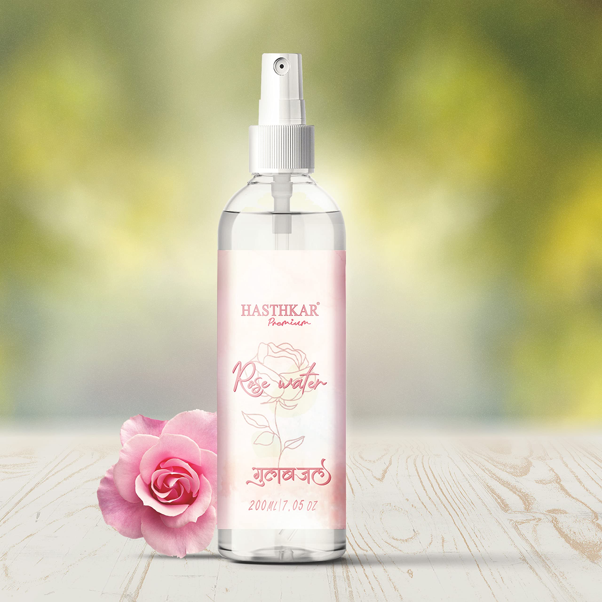 Hasthkar Premium Rose Water Toner & Cleanser (Gulab Jal) 200ml - Hydrating Facial Mist for Men & Women, All Skin Types, Pack of 2 - Perfect for Daily Skincare Routine & Makeup Refresh