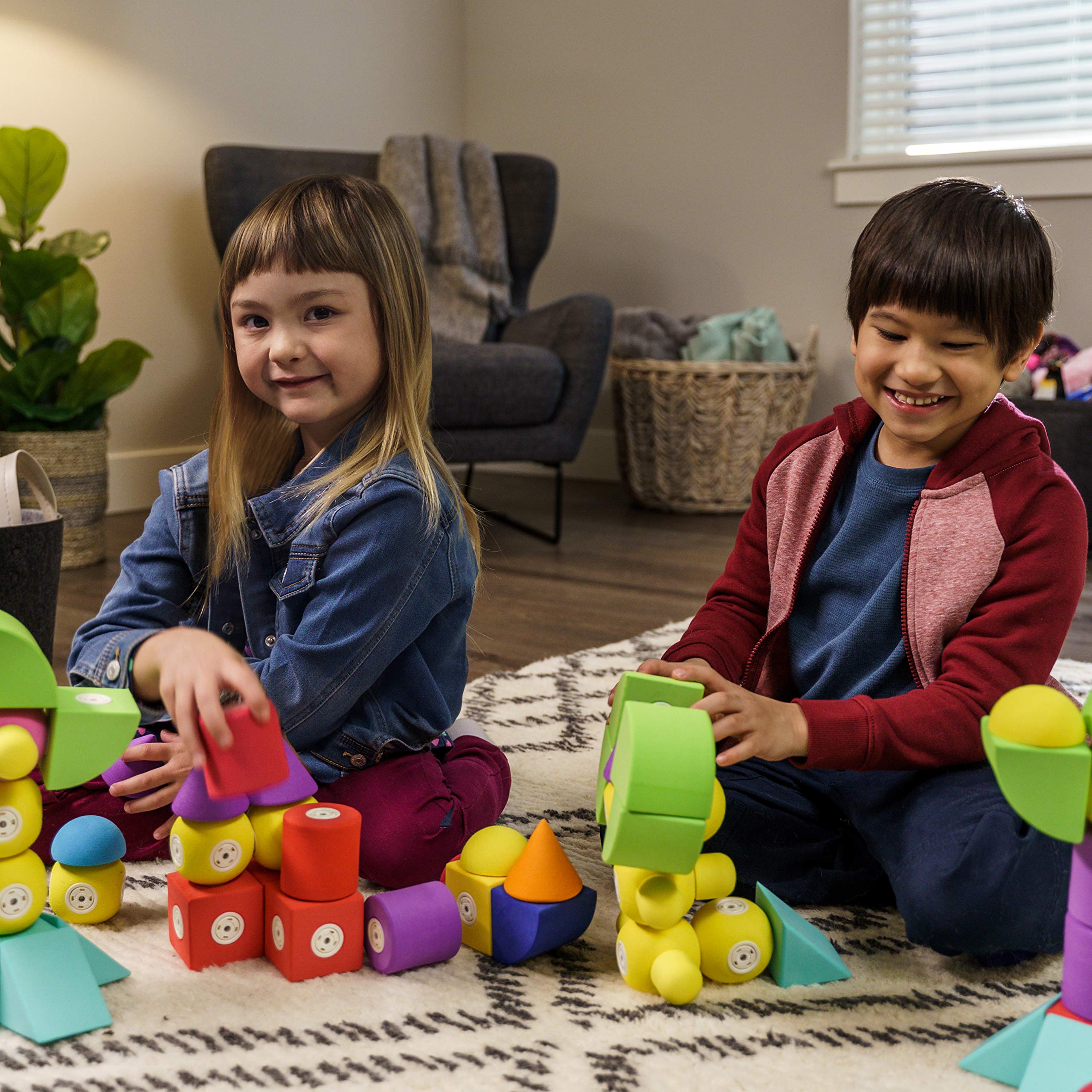 Magnetic Foam Building Blocks for Kids - STEM Educational Toys for Toddlers Ages 3-6, Safe Bath Toys for Boys & Girls - Roadster Set with Engineering Play for Preschool Learning | Perfect for Bathtime Fun & Classroom STEM Activities