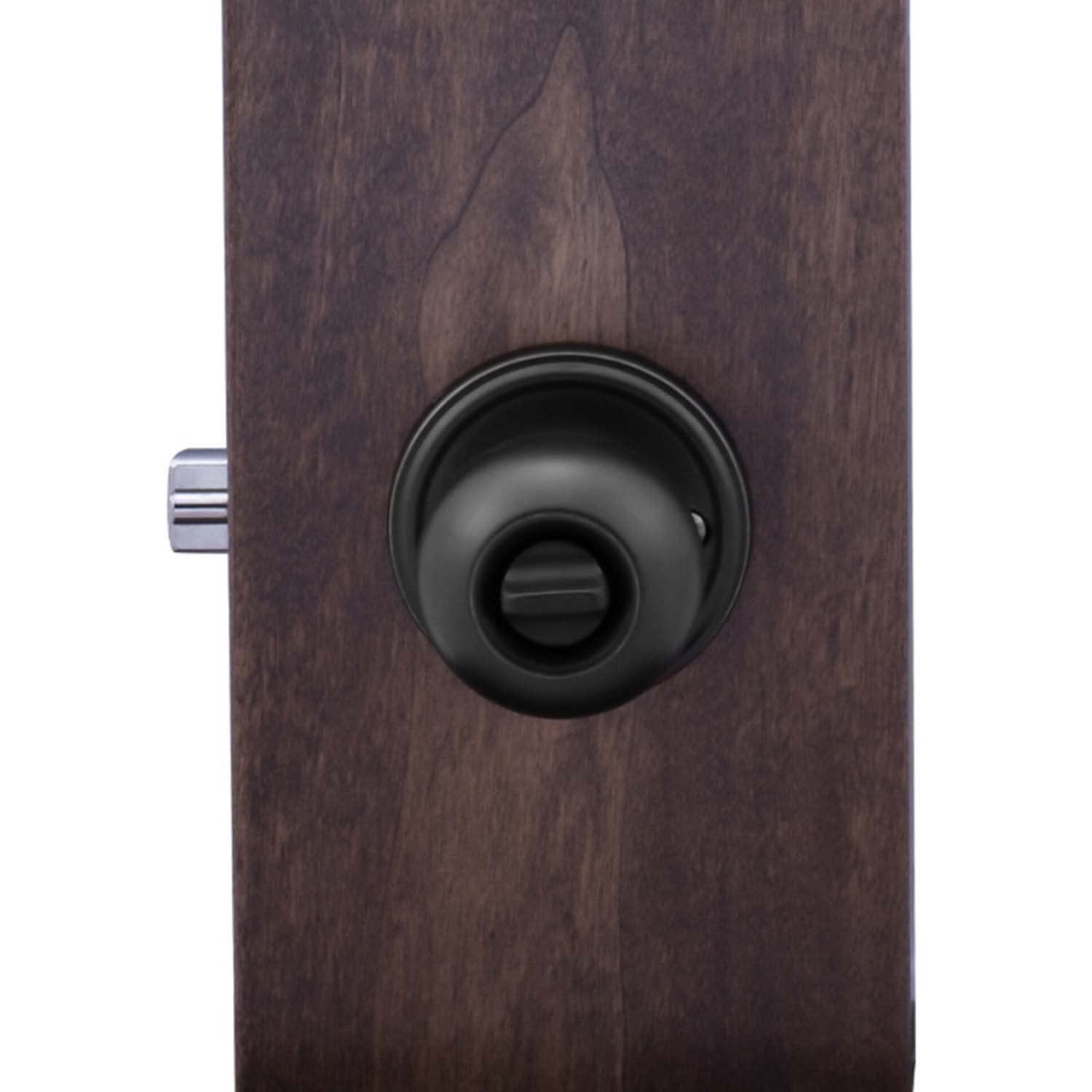 Matte Black Door Knobs with Key - 2 Pack for Bedroom & Bathroom
