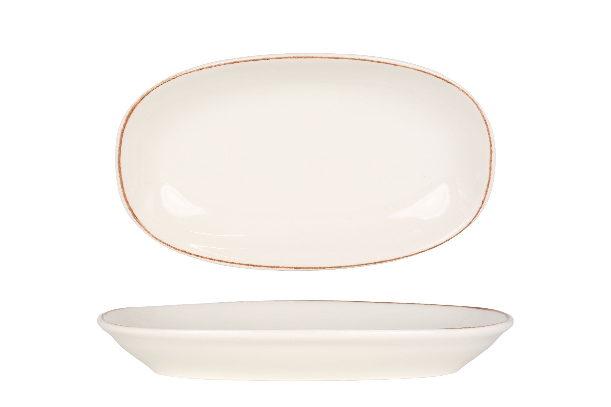 Vintage Style Restaurant Service Plate 24x14 cm - Perfect for Fine Dining, Buffet Serving & Home Decor
