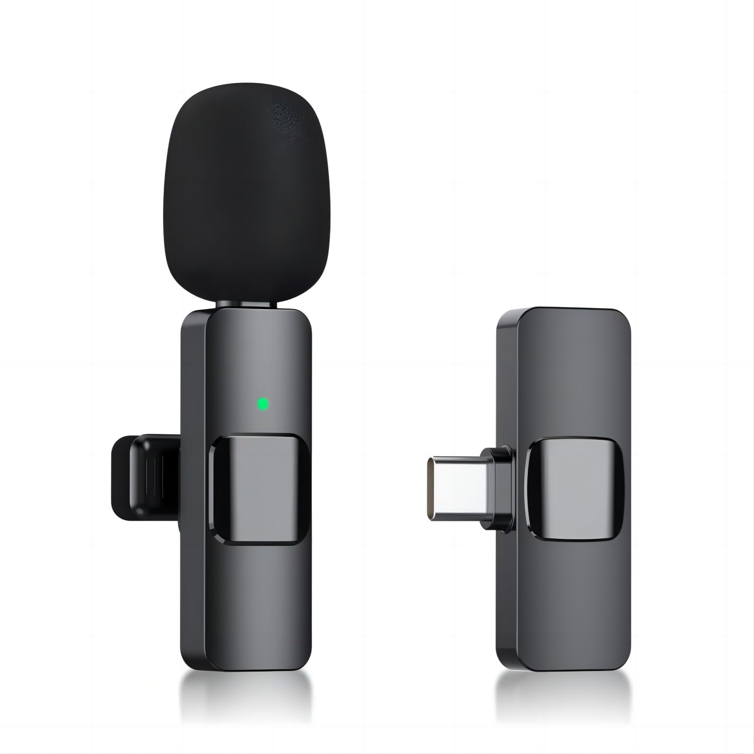 PQRQP Wireless Microphone for iPhone 15 (USB-C) & Android/iPad - Mini USB-C Lapel Mic for Crystal Clear Video Recording, Vlogging, TikTok & YouTube - Perfect for Interviews, Live Streaming & Content Creation