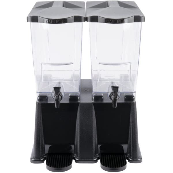 TrimLine 6 Gallon Black Economy Double Base Beverage Dispenser - Large Capacity Drink & Snack Storage Container for Parties, Events, and Catering | Perfect for Lemonade, Iced Tea, Candy, and Bulk Food Serving