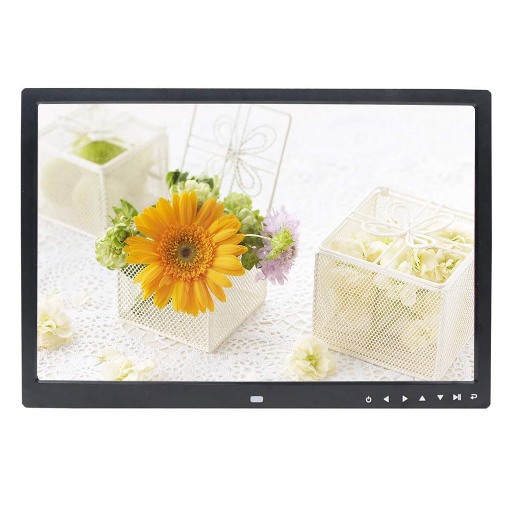 17-inch Digital Photo Frame with Touch Button - 1440x900 HD Resolution, Auto Playback, Clock & Calendar Display | Perfect for Home Decor, Office Display & Gift Giving