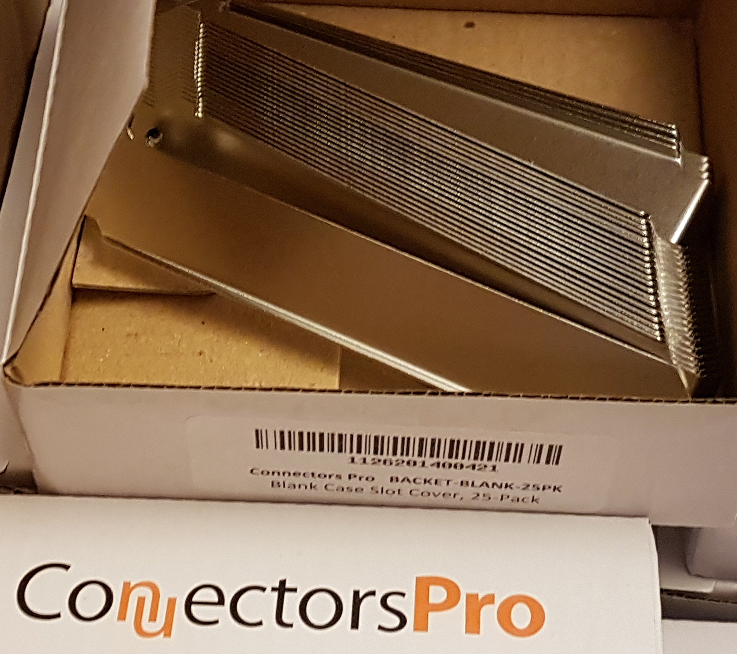 Connectors Pro - 25-Pack Low Profile PCI Expansion Slot Covers, Stainless Steel Blank Brackets for PC Computer Case - Perfect for IT Maintenance, Server Racks & Custom PC Builds