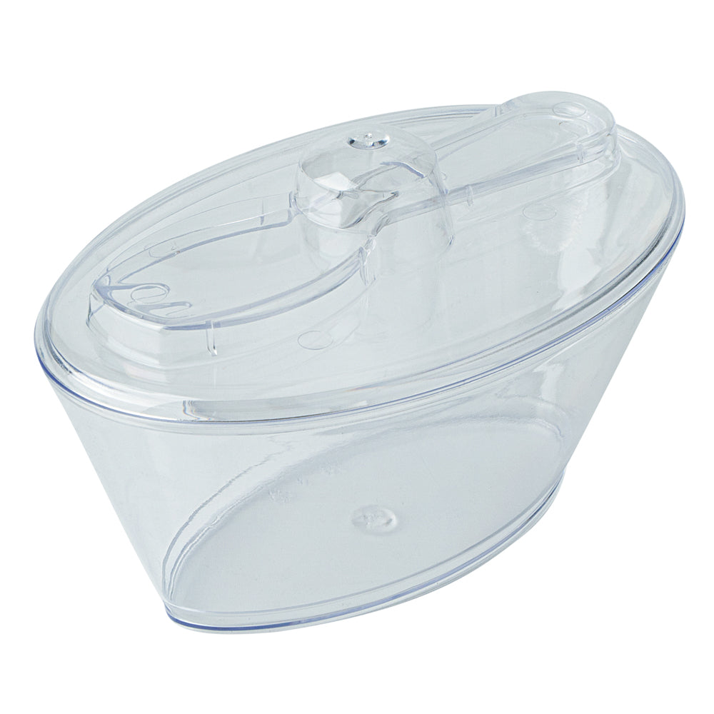 4 oz Clear Plastic Deli Containers with Lids & Sporks - 100 Pack (4.5