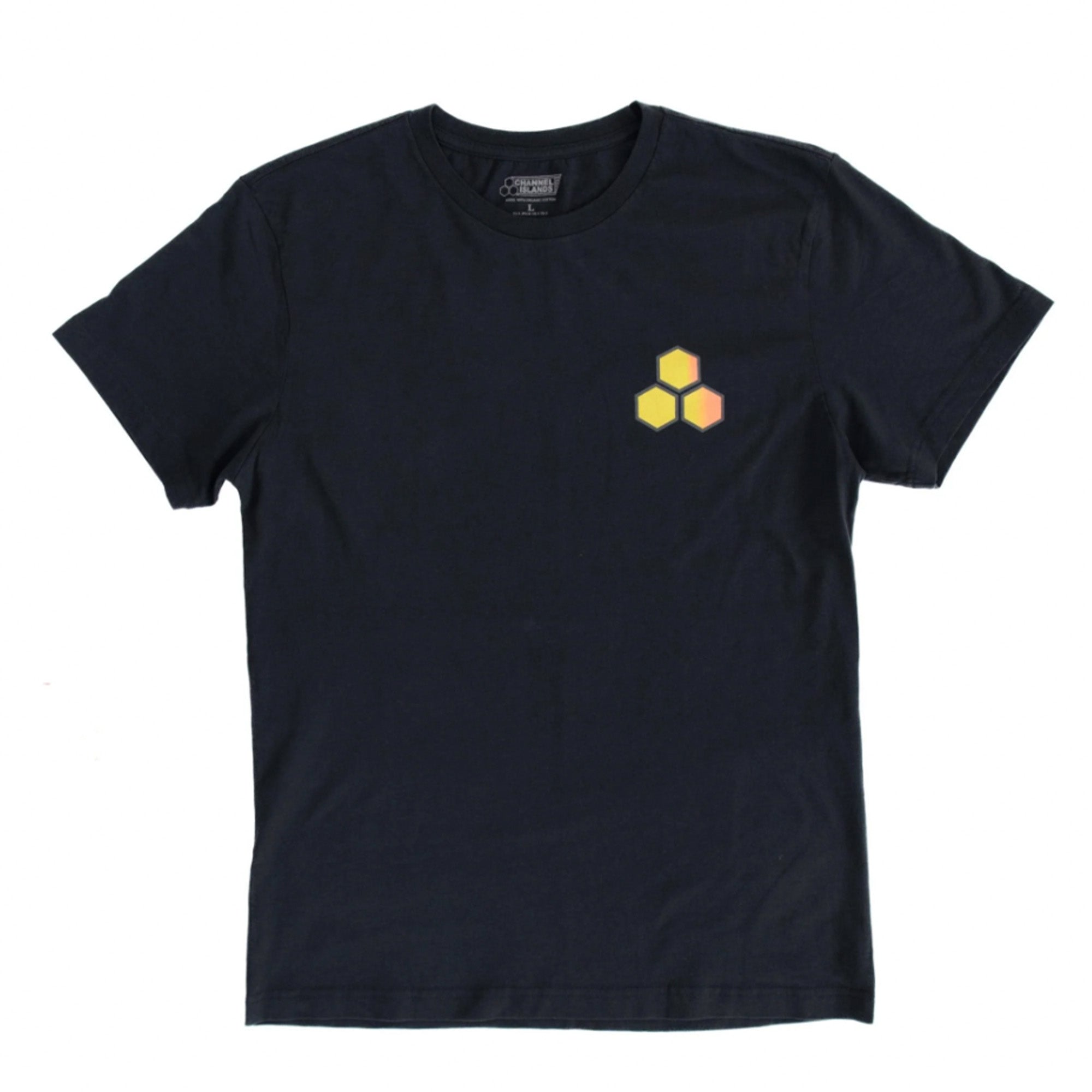 Channel Islands Fade Flag Men's Short Sleeve T-Shirt - Black | Casual Summer Tee for Beach, Surfing & Streetwear