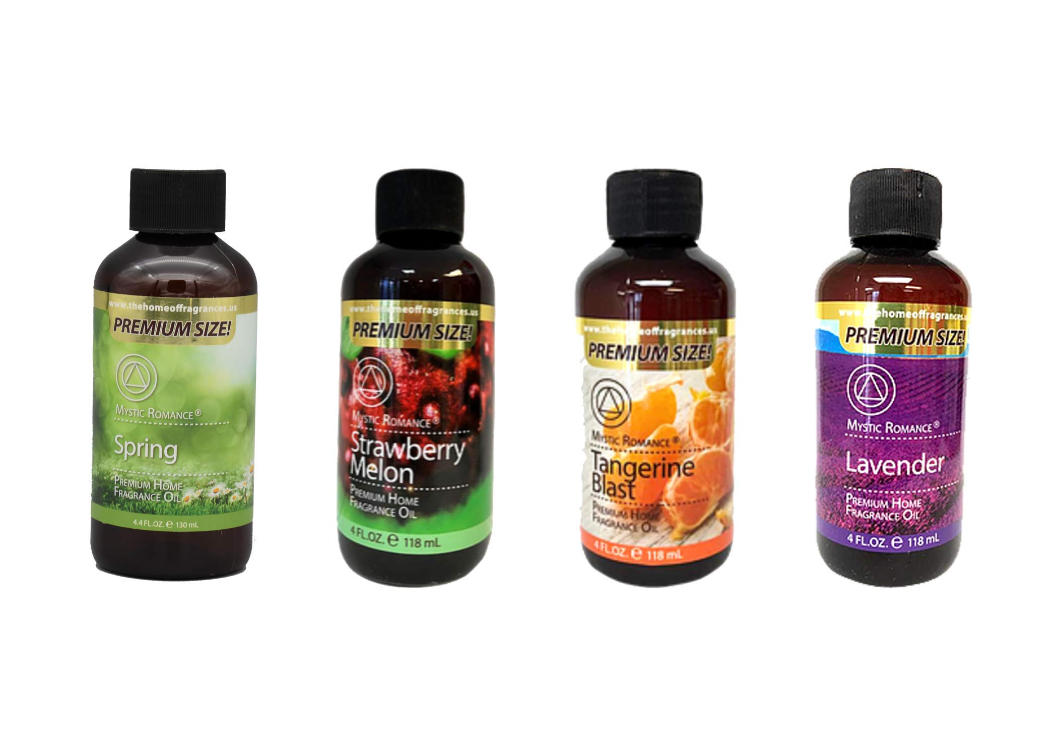 4 Pack 4oz Fragrance Oils for Diffusers, Candles & Soap Making - Aromatherapy Essential Oils Set for Home Spa Relaxation