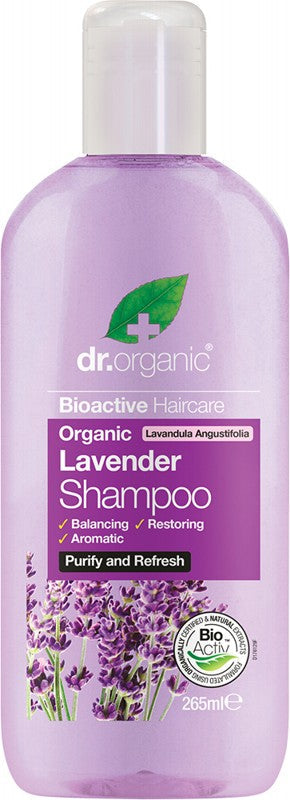 Dr Organic Shampoo with Organic Lavender - Sulfate Free, Vegan & Cruelty Free Hair Care for Dry Scalp - Perfect for Daily Use & Relaxing Aromatherapy