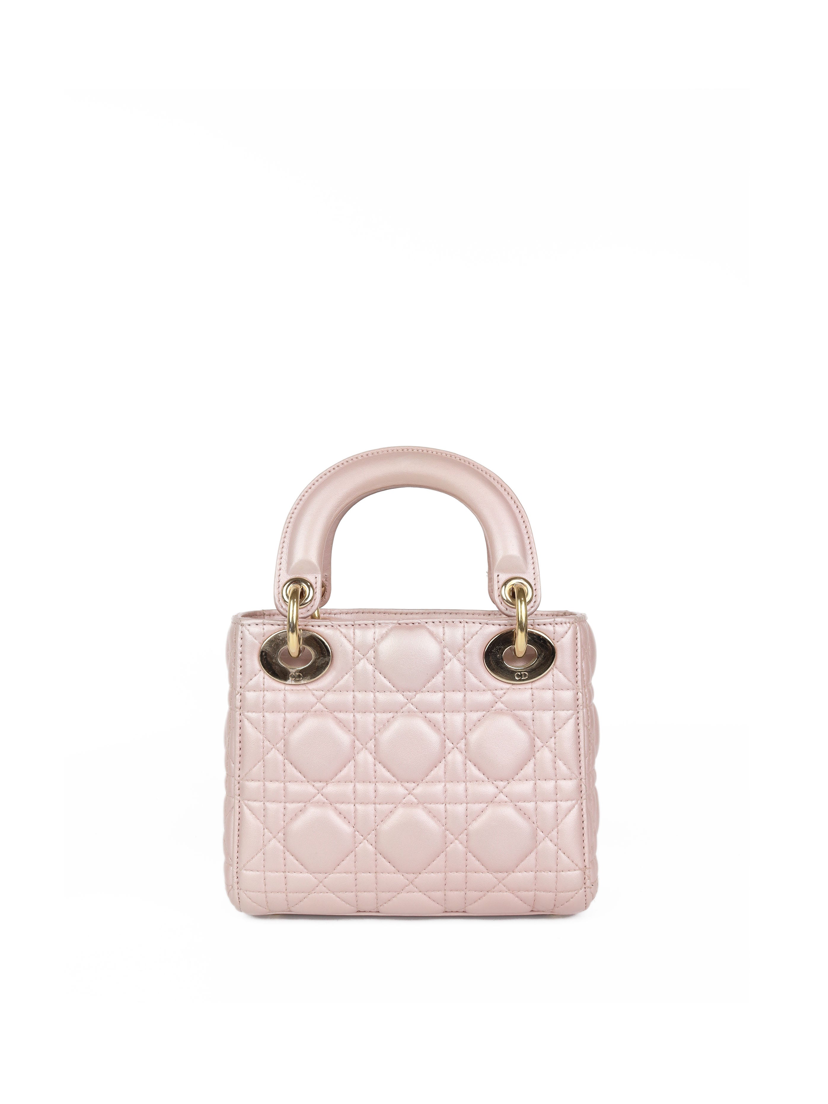 Dior Lotus Pearlescent Cannage Mini Lady Dior Handbag - Luxury Designer Crossbody Purse for Women | Perfect for Evening Events, Weddings & Special Occasions