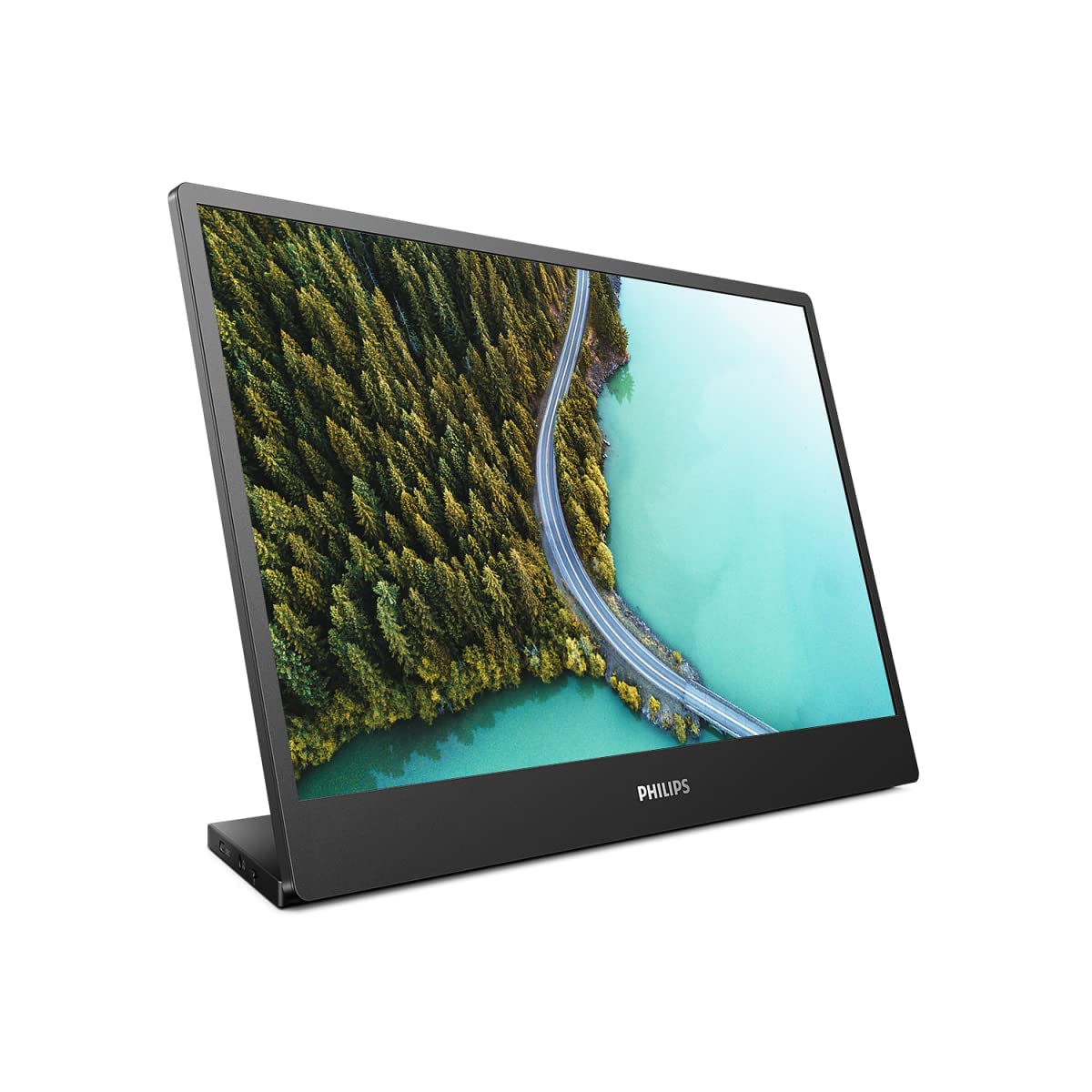 Philips 16B1P3302 16-inch FHD Portable Monitor with USB-C (1920x1080, USB-C Connectivity, Adjustable Stand) - Black - Perfect for Remote Work, Gaming & Travel