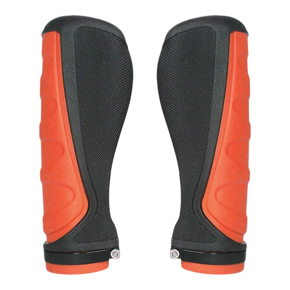 Ergonomic Bike Handlebar Grip Pair - Ultralight Anti-Slip Rubber Grip for Comfortable Cycling on Road, Mountain, and Commuter Bikes