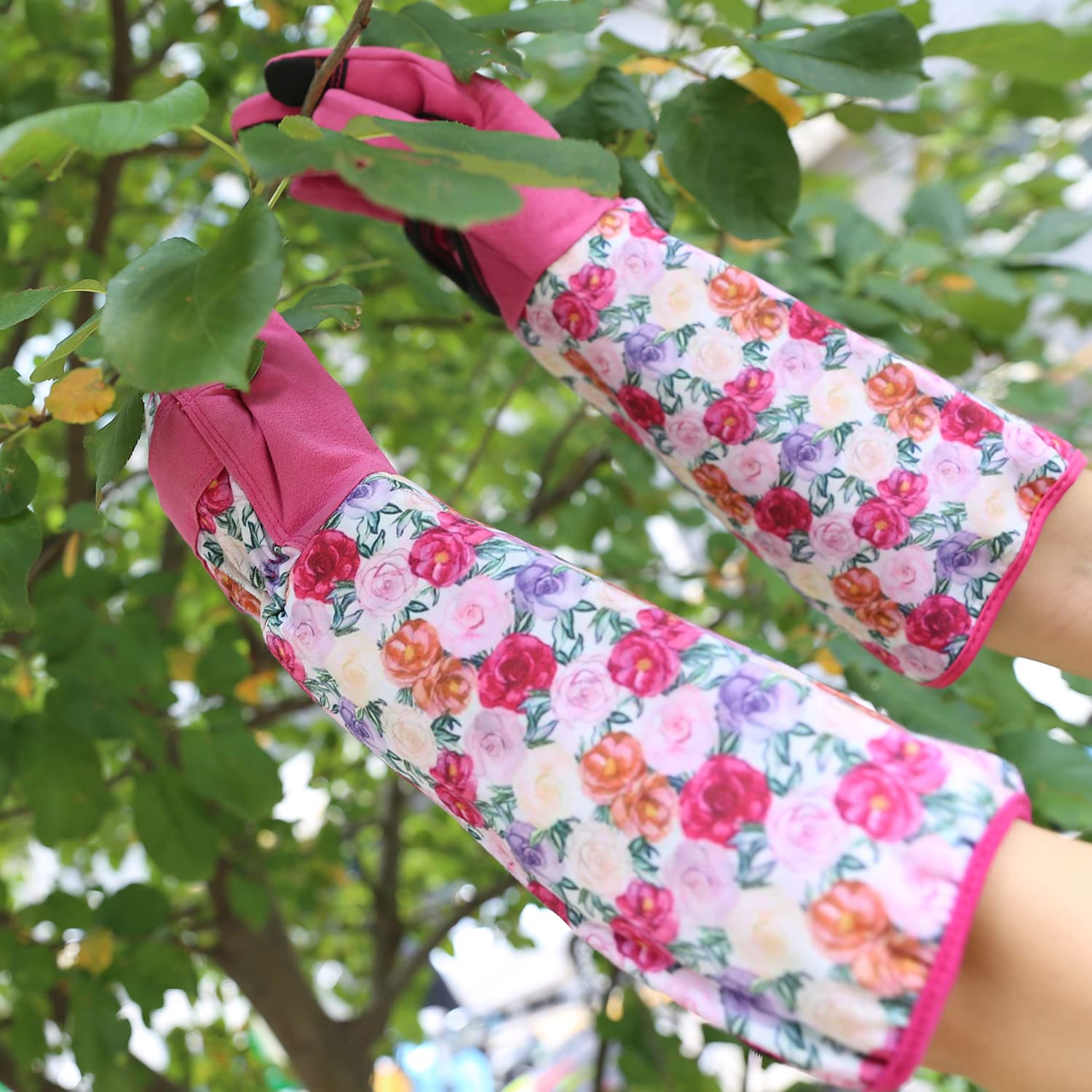 Long Gardening Gloves for Women - Thorn Proof Protective Gloves for Yard Work, Pruning & Planting | Durable Rose Bush Protection | Perfect Gardening Gifts for Her | Ideal for Landscaping, Flower Beds & Outdoor Activities