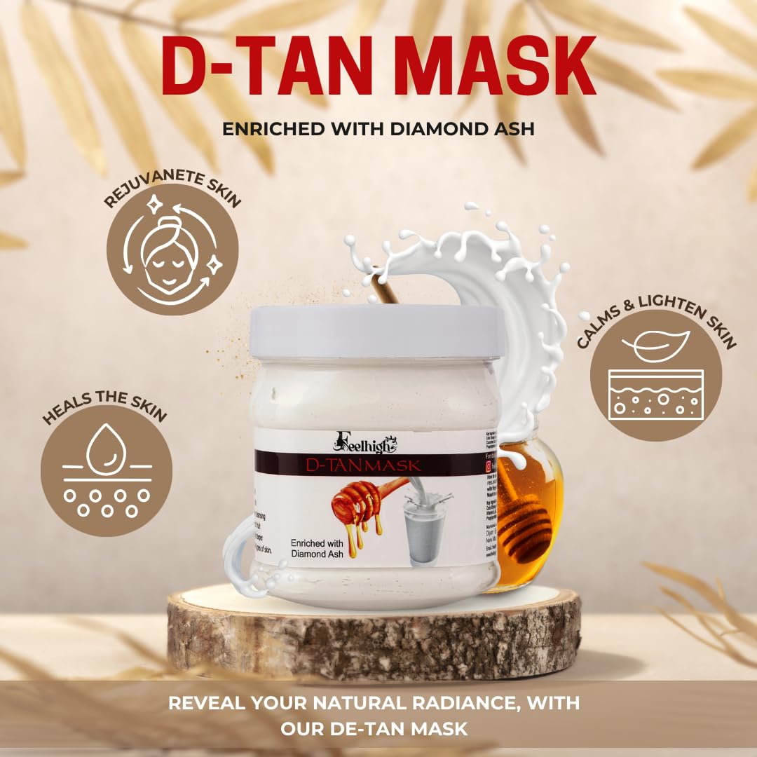 Best De-Tan Face Scrub & Mask Combo - 500ml Milk & Honey Enriched Facial Kit for Men & Women | Brightening, Exfoliating & Skin Renewal | Perfect for Sun-Damaged Skin & Post-Beach Care