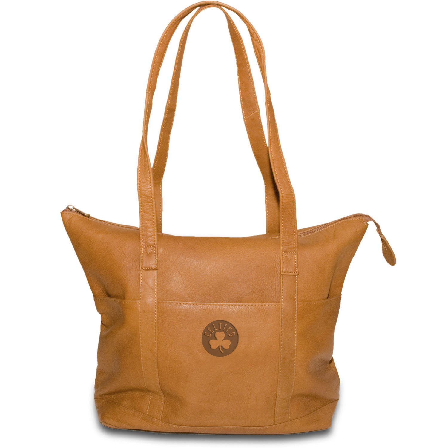 NBA Leather Women's Tote Handbag - Stylish Tan Shoulder Bag for Work, Travel & Everyday Use