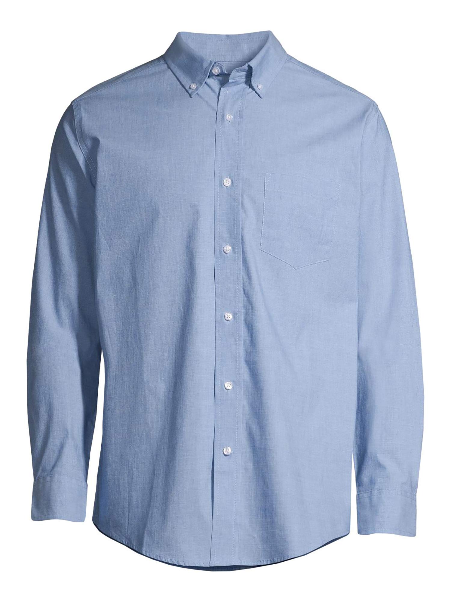 George Clothing Men's & Big Men's Long Sleeve Stretch Poplin Shirt - Comfortable Office & Casual Wear for Everyday Style