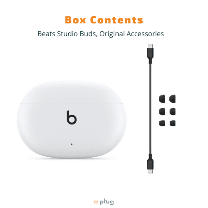 Beats Studio Buds True Wireless Noise Canceling Earbuds - White | Bluetooth Earbuds for iPhone & Android, Gym Workouts & Commuting