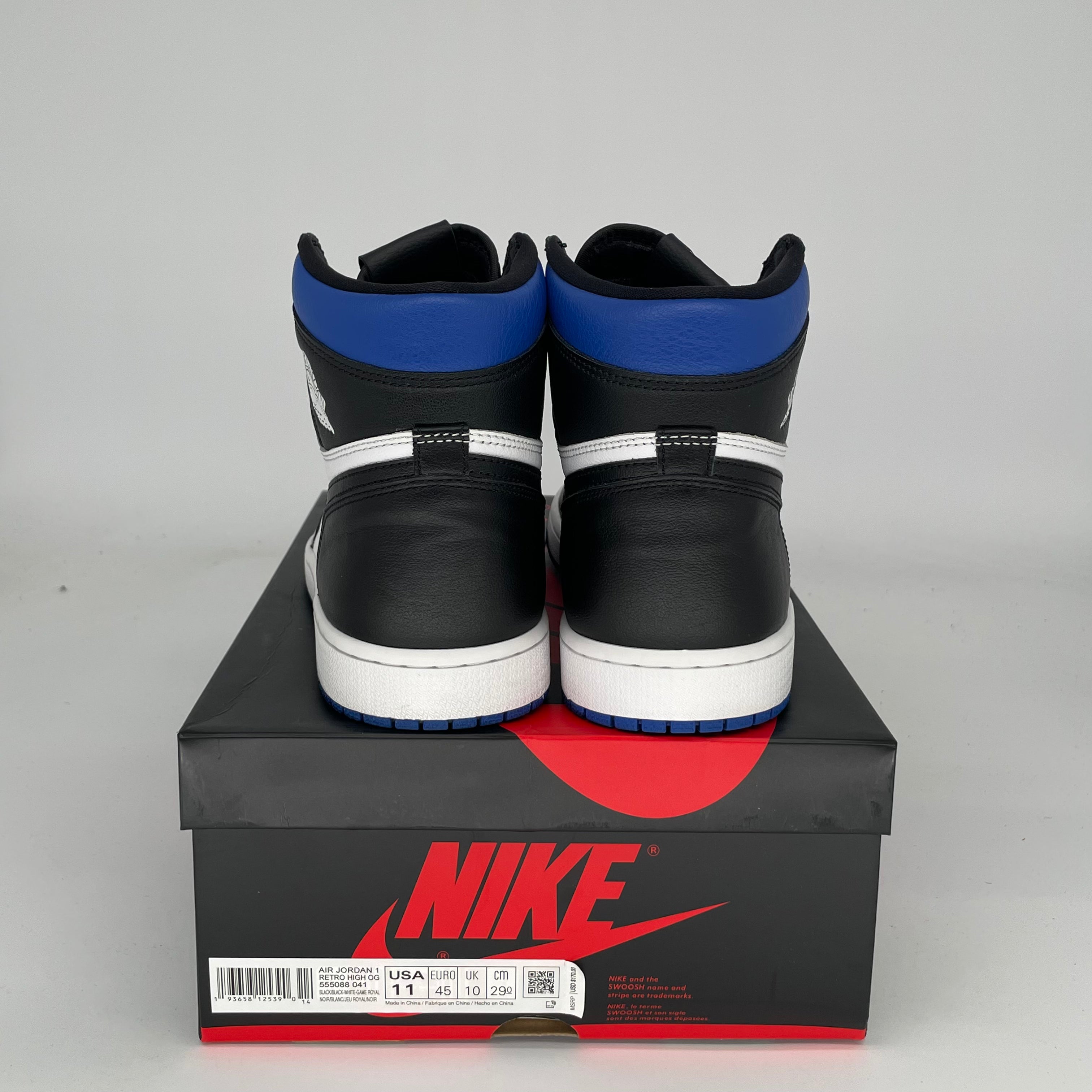 AIR JORDAN 1 ROYAL TOE Men's Basketball Shoes - Size 11 (555088-041) | Authentic Retro Sneakers for Streetwear & Sports Performance