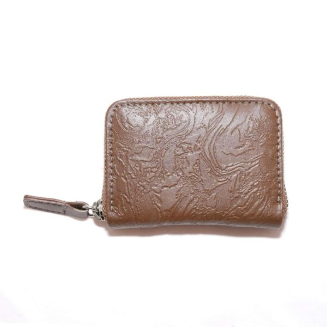 Arlo Embossed Genuine Leather Wallet for Men - Chestnut Brown RFID Blocking Bifold Wallet - Perfect for Everyday Carry, Travel & Business (Green Laces Collection)