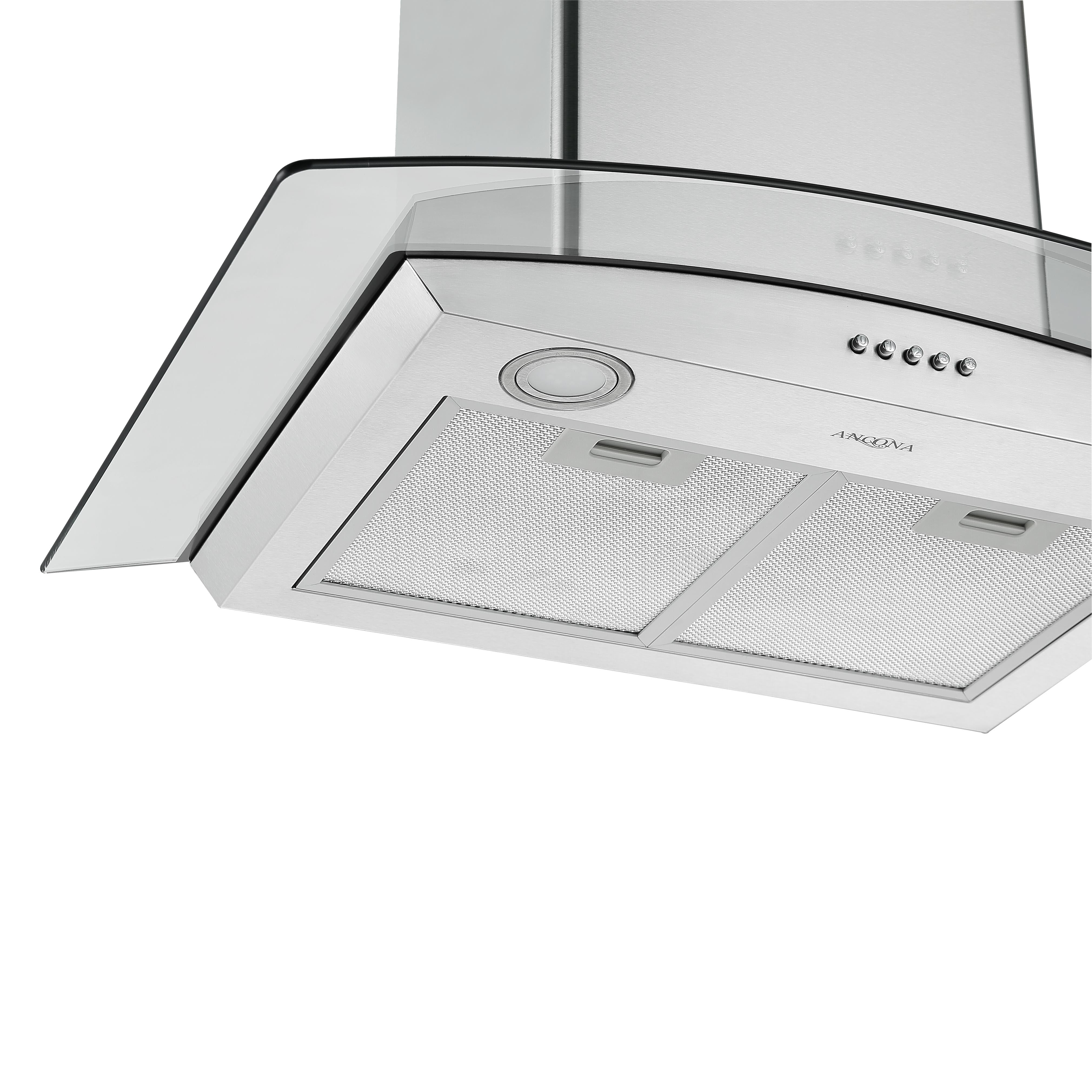 30 Inch Stainless Steel Convertible Wall Mount Range Hood - Under Cabinet or Ceiling Mount for Modern Kitchen Ventilation