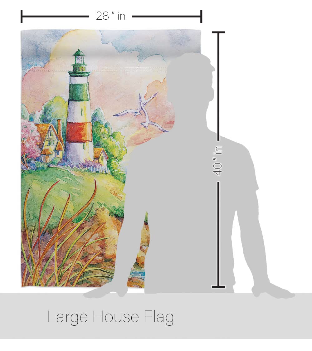 Cliff Lighthouse Beach Flag 28