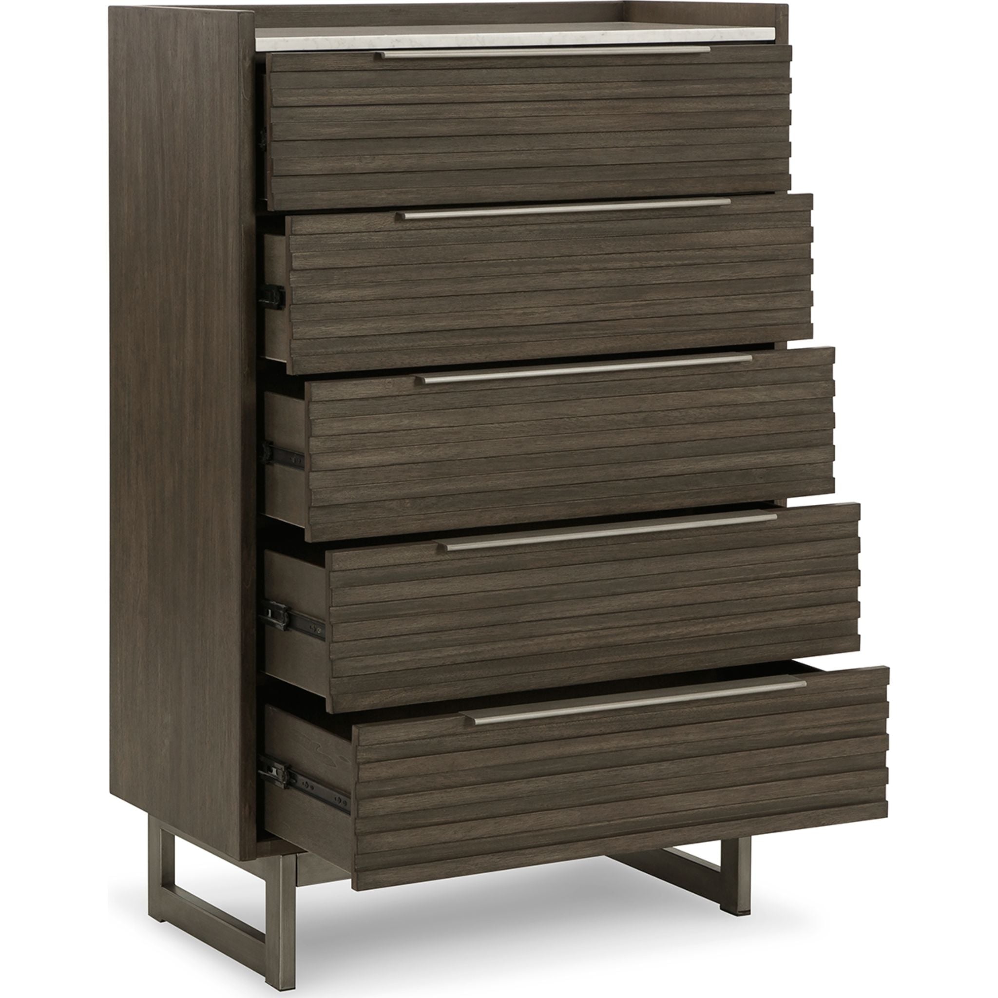 Arkenton Chest - Grayish Brown & White Wooden Storage Box for Home, Office, and Bedroom Organization