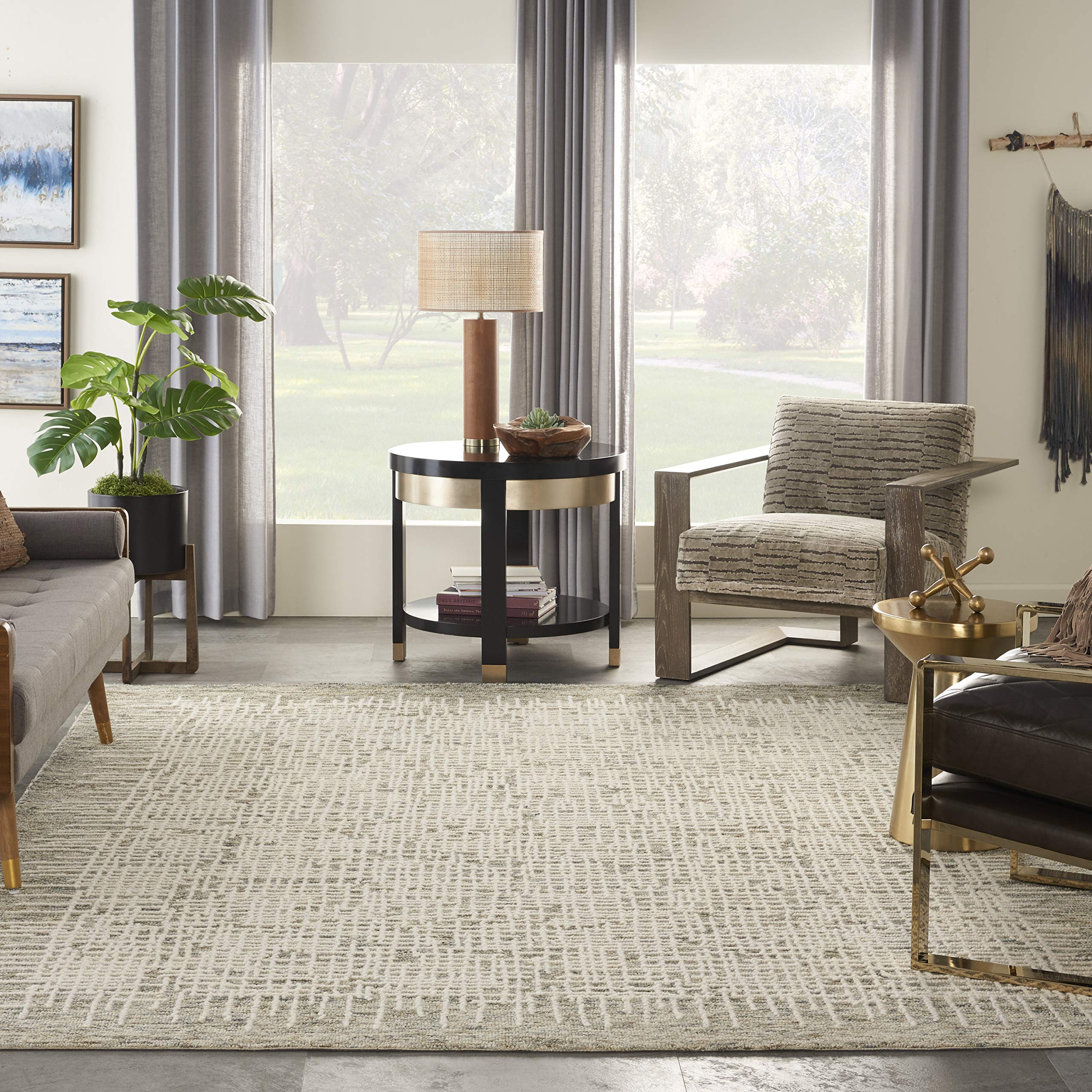 Nourison Vail Rustic Ivory/Multi 7'9