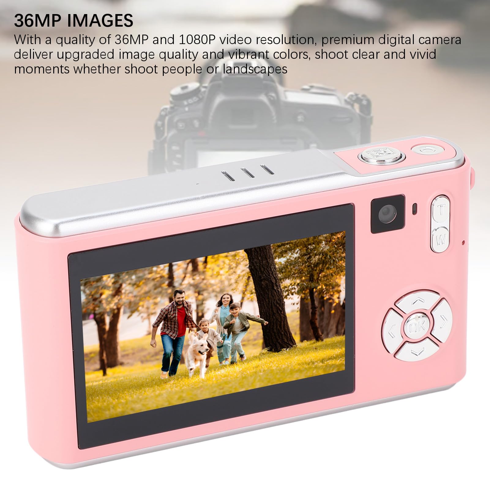 36MP 1080P HD Digital Camera for Photography & Vlogging - Dual Lens Auto Focus Compact Camera with 3
