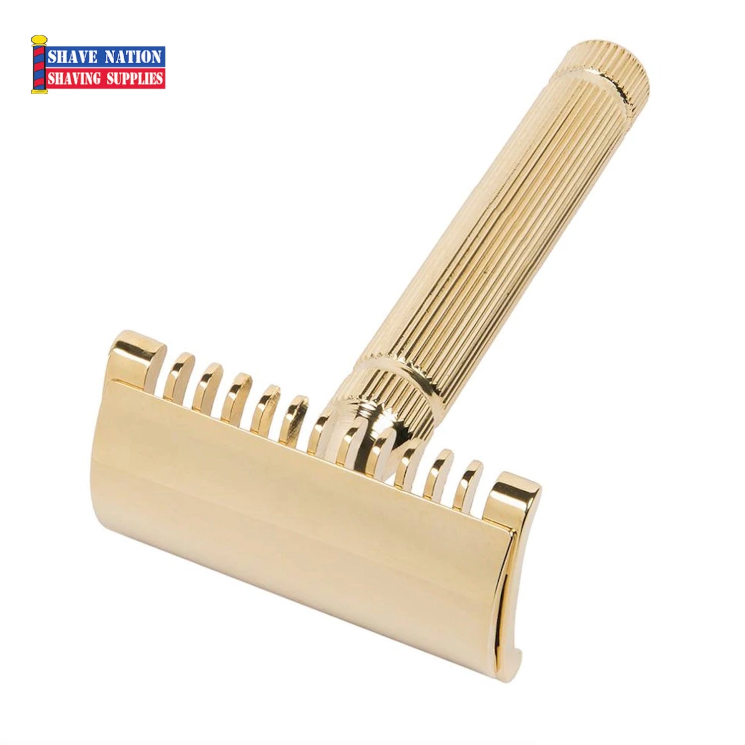 Fatip Piccolo Open Comb Safety Razor - Gold Plated for Men's Wet Shaving | Perfect for Travel & Daily Grooming Routine