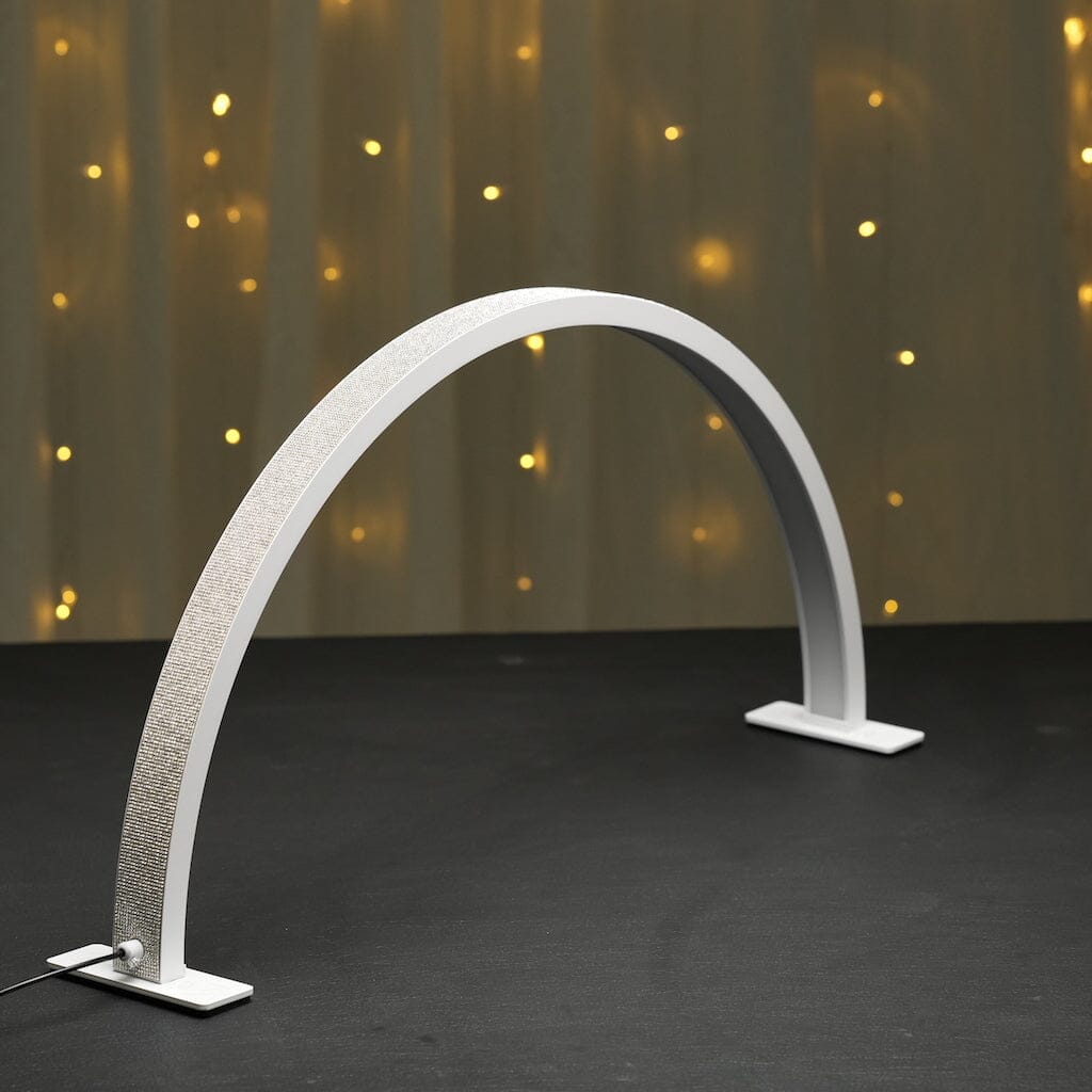 Half Moon Nail Desk Lamp - Professional LED Nail Light for Gel Polish Curing, Adjustable Brightness & Timer - Perfect for Home Salon, Nail Art Studio & DIY Manicures