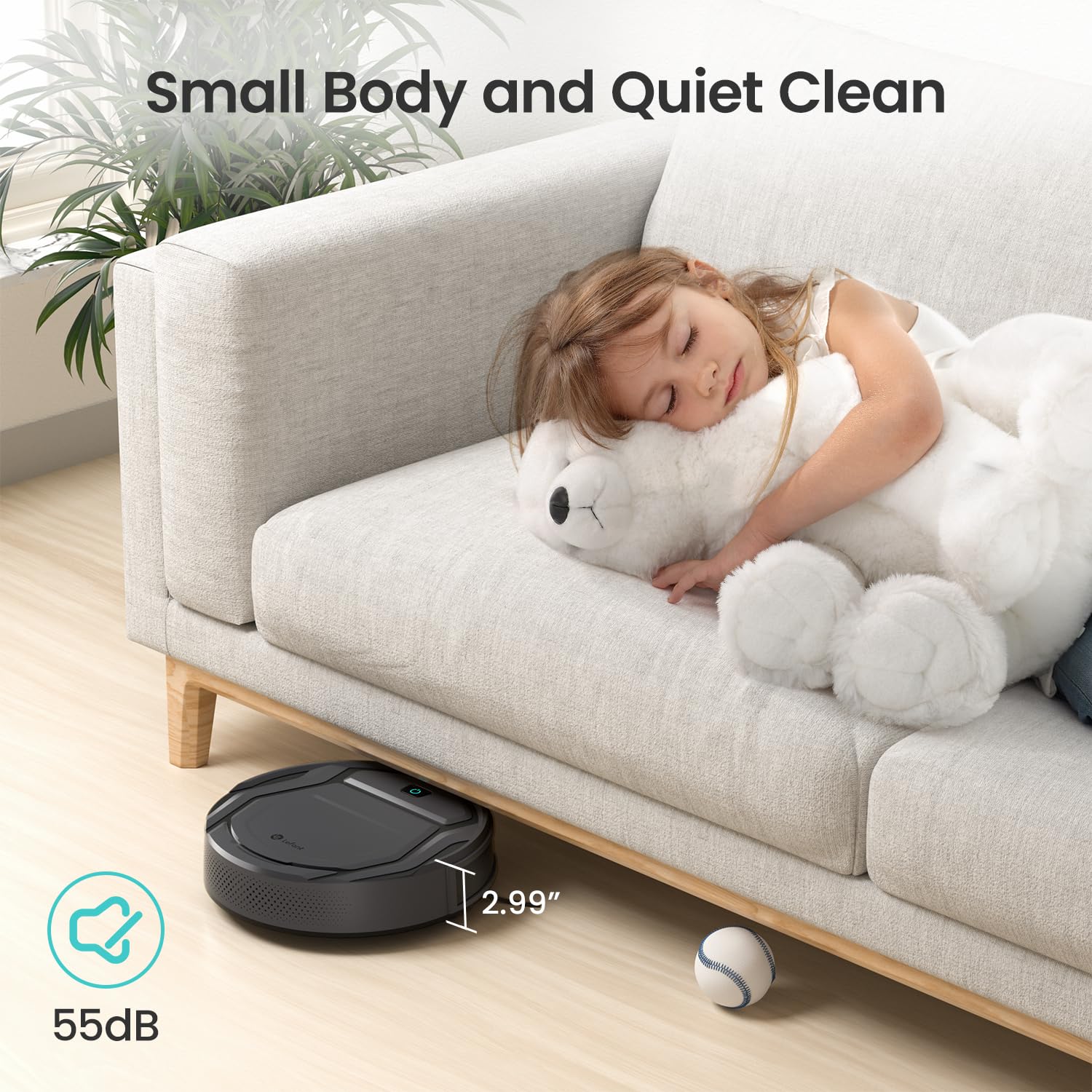 Lefant M210Pro Robot Vacuum Cleaner with Strong Suction, 120 Min Runtime, Wi-Fi & Alexa Compatible, Self-Charging - Ideal for Pet Hair, Hard Floors & Home Cleaning - Perfect for Daily Maintenance & Busy Households