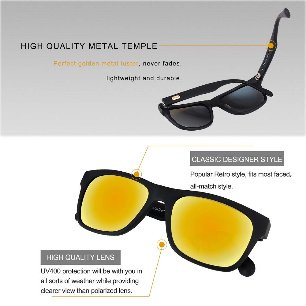 AVIMA King Polarized Sunglasses for Men - UV Protection, Classic Trendy & Stylish Luxury Shades - Perfect for Driving, Fishing, and Outdoor Activities