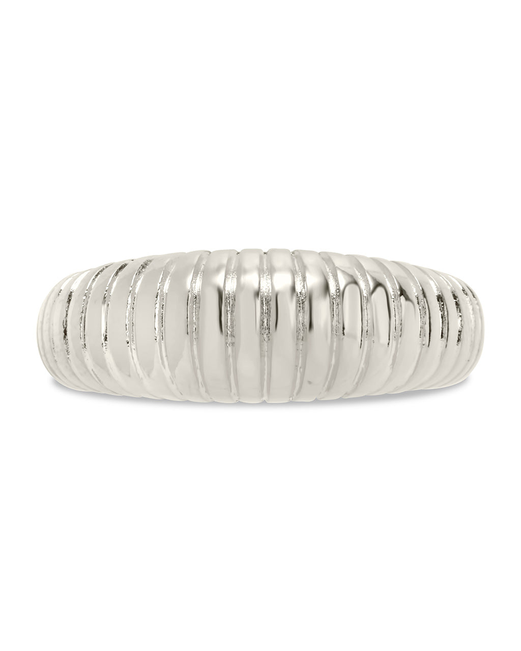 Elegant Ribbed Open Bombe Ring - Stackable Gold & Silver Statement Jewelry for Women - Perfect for Parties, Weddings & Everyday Wear